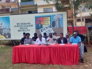 Nubians right Forums led by their Chairman while addressing the press